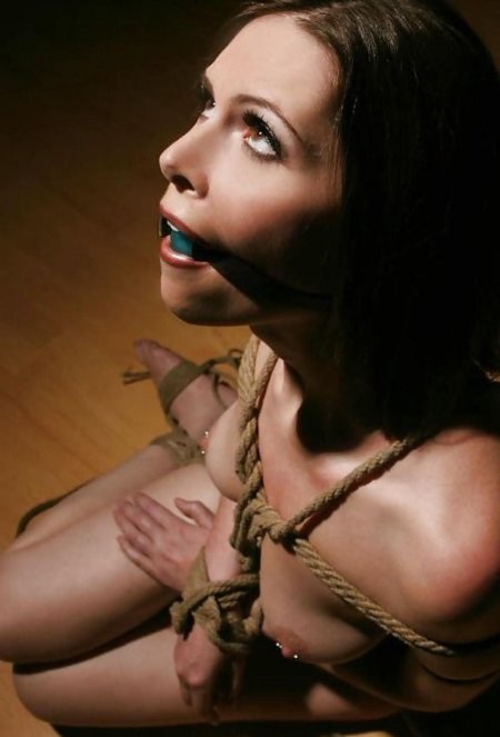 Girls Rabyni With a gag BDSM