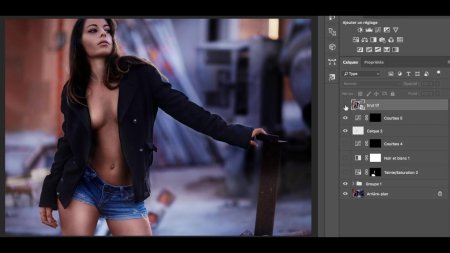 Chest in an unbuttoned shirt