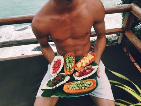 Food on a female body