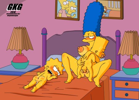 Marge Bart Gomer Homer Simpsons Hentai