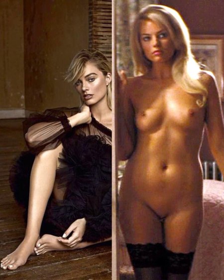 Naked actress Margot Robbi