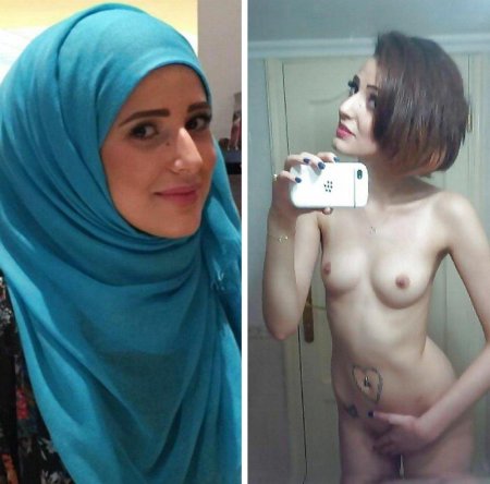 Dressed and stripped hijab