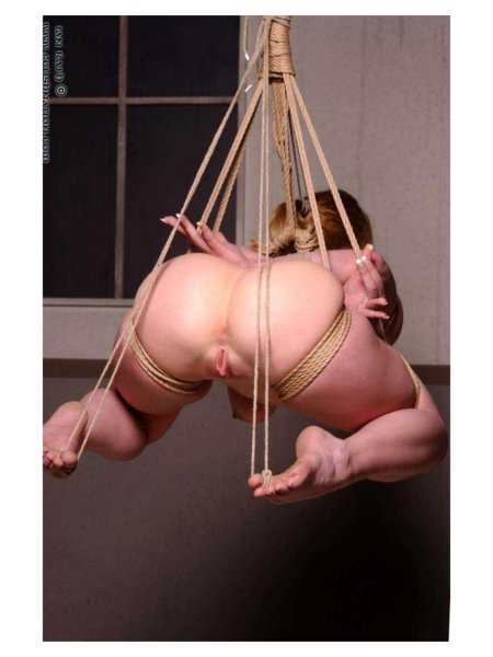 Bdsm with suspension on ropes