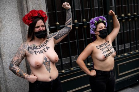 Fully naked activists