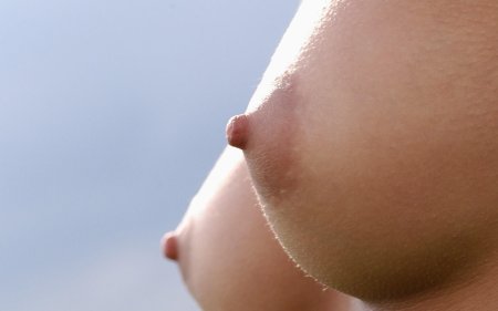 Beautiful tits close -up