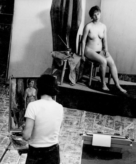 The model in workshop of nude