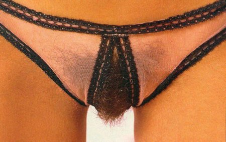 Erotic panties with a cutout