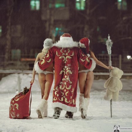 Santa Claus with Snow Maiden