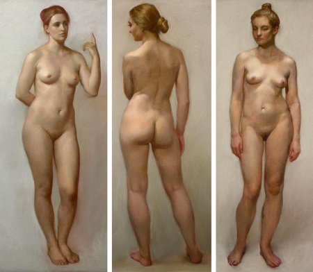 Different figures of naked women