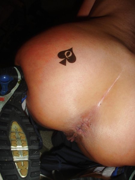 Homemade anal with tattoo on the lower back