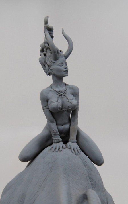 Girl from sculptural plasticine