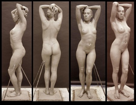 Naked female sculptures