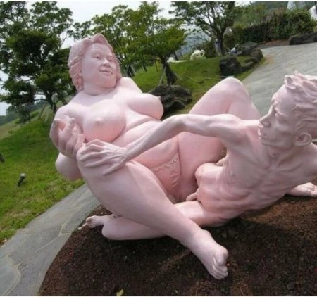 Unusual erotic sculptures