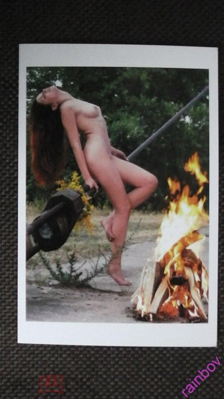 Witch naked at the stake