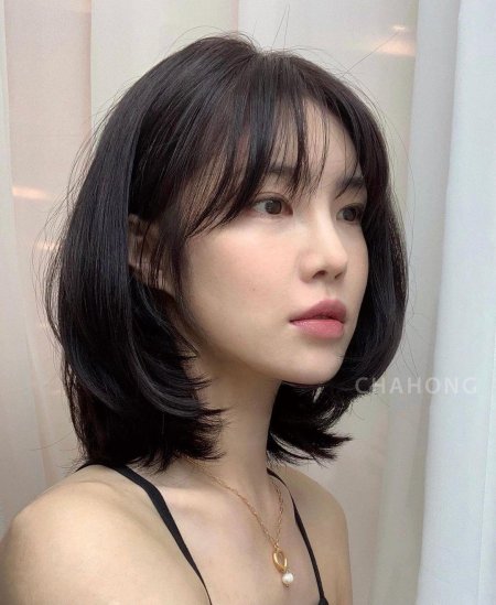 Curtain Bangs on short hair