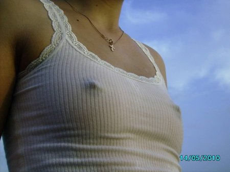 Little boobs in a T -shirt