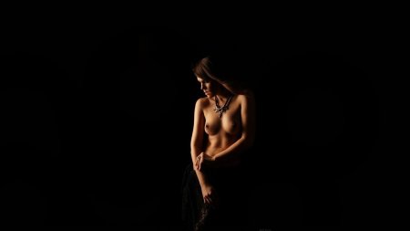 Erotic girls on a black background