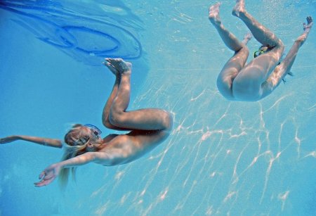 Synchronized swimming naked
