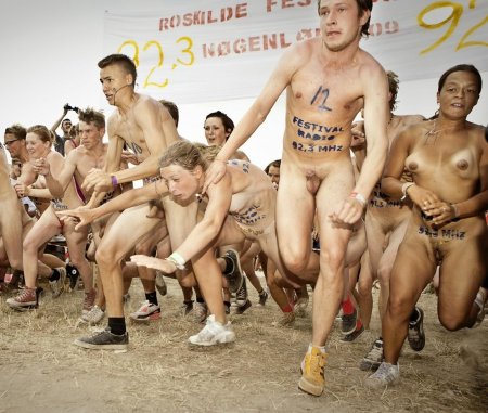 Guys naked at the festival
