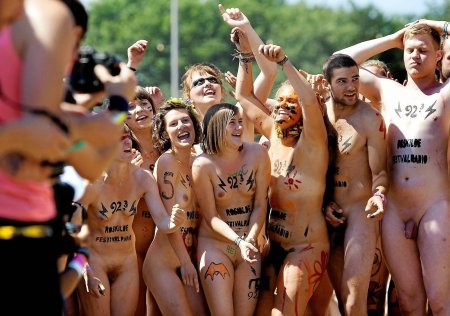 Naked women at the festival