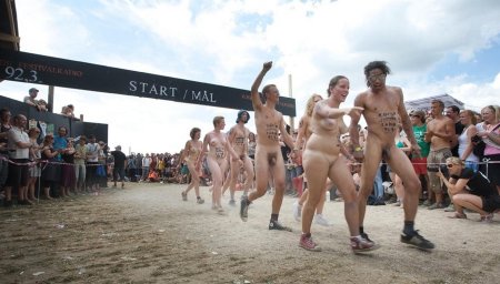 Naked women at the festival