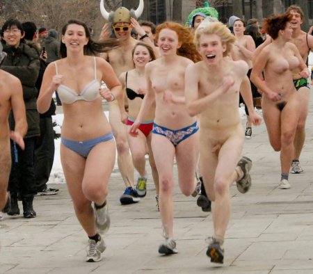 Naked women at the festival