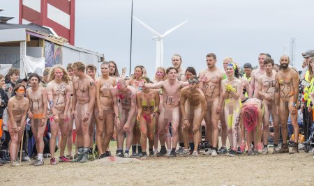 Naked race at the festival in Denmark