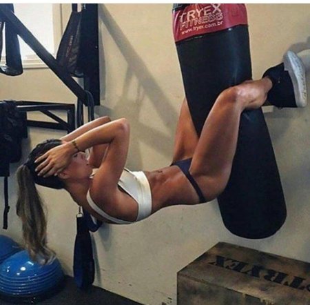 Girl at training