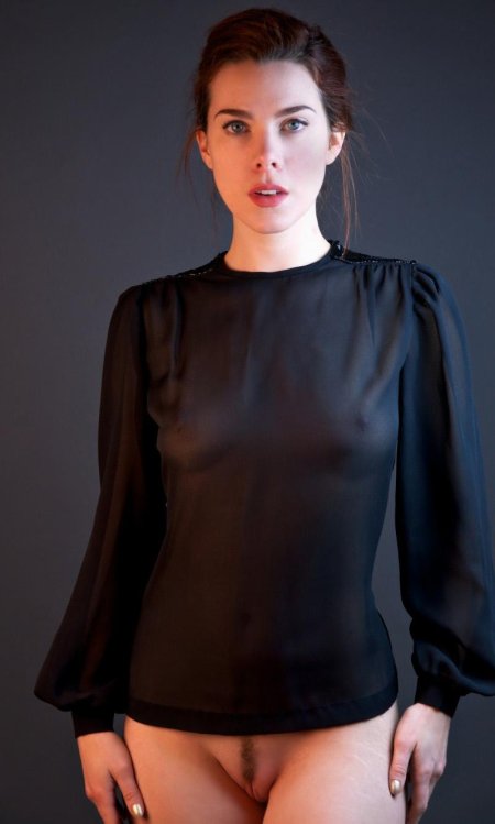 Women in transparent blouses