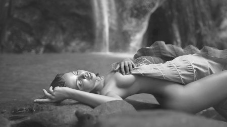 Naked in water