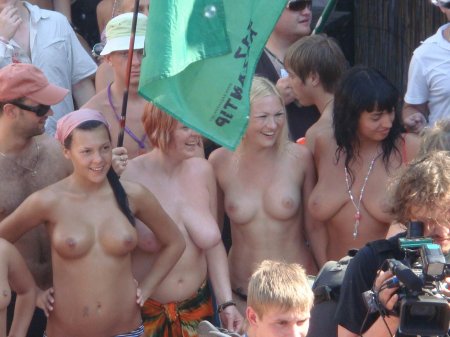Showed boobs in the camp