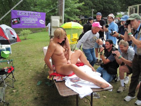 Naked women at the festival