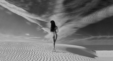 Nude in the desert