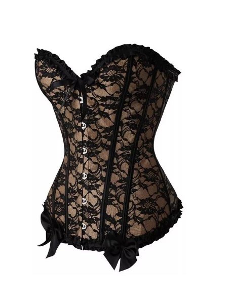 Pink top corset with bows