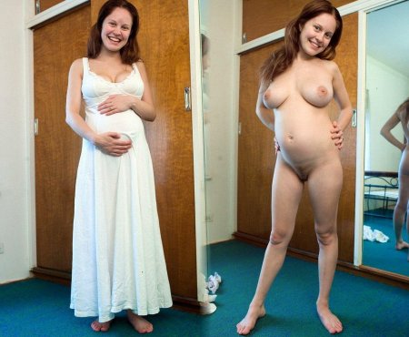 Pregnant dressed and undressed