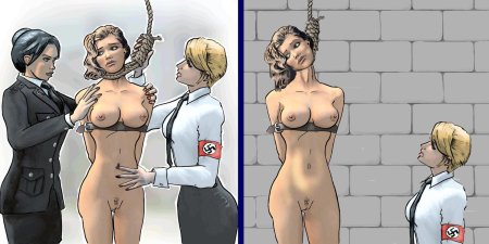 Hanged naked women