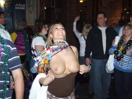 Huge boobs at the festival