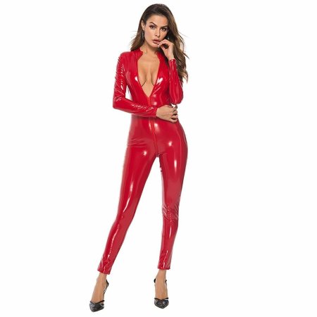Female latex overalls