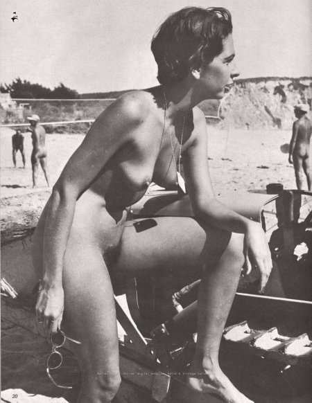 Retro pornography on the beach