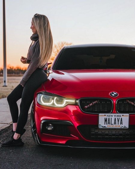 Girl in BMW 3