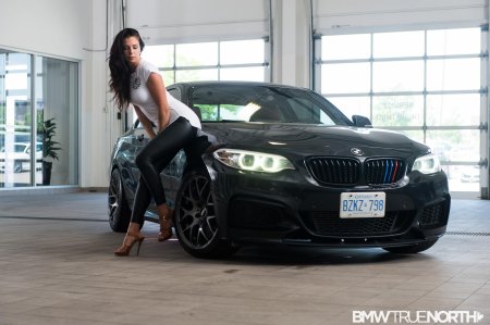 Beautiful girls with BMW