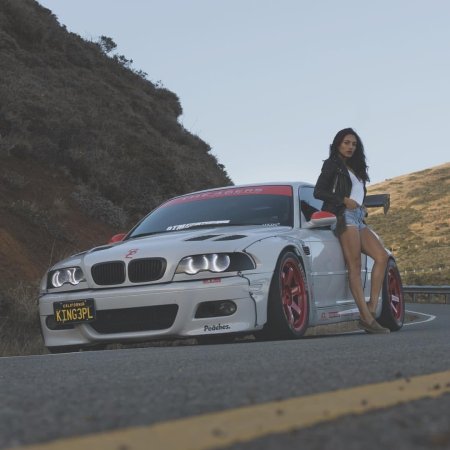 Girl with BMW M3 E46
