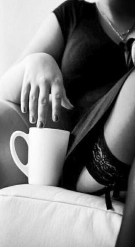 Girl with a cup of coffee
