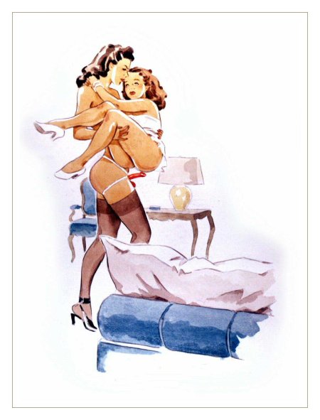 Vintage erotic illustration