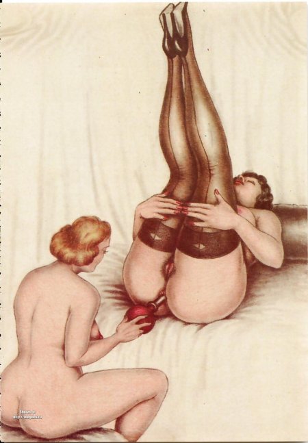 Erotic drawings of the enema