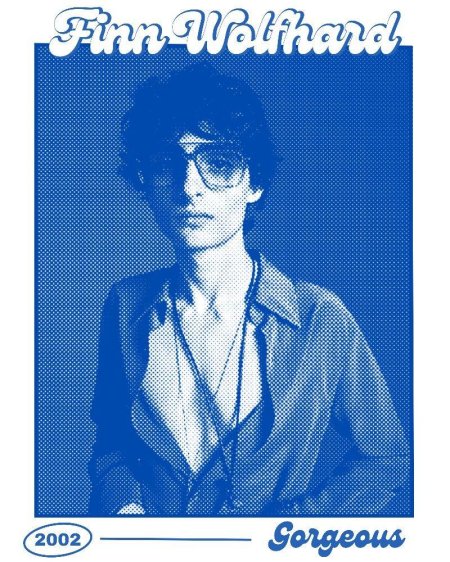 Finn Wolfhard on a monotonous background