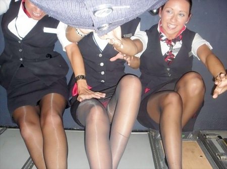 Under the skirt of flight attendants