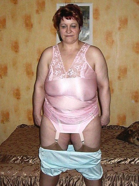 Elderly women in pantalons